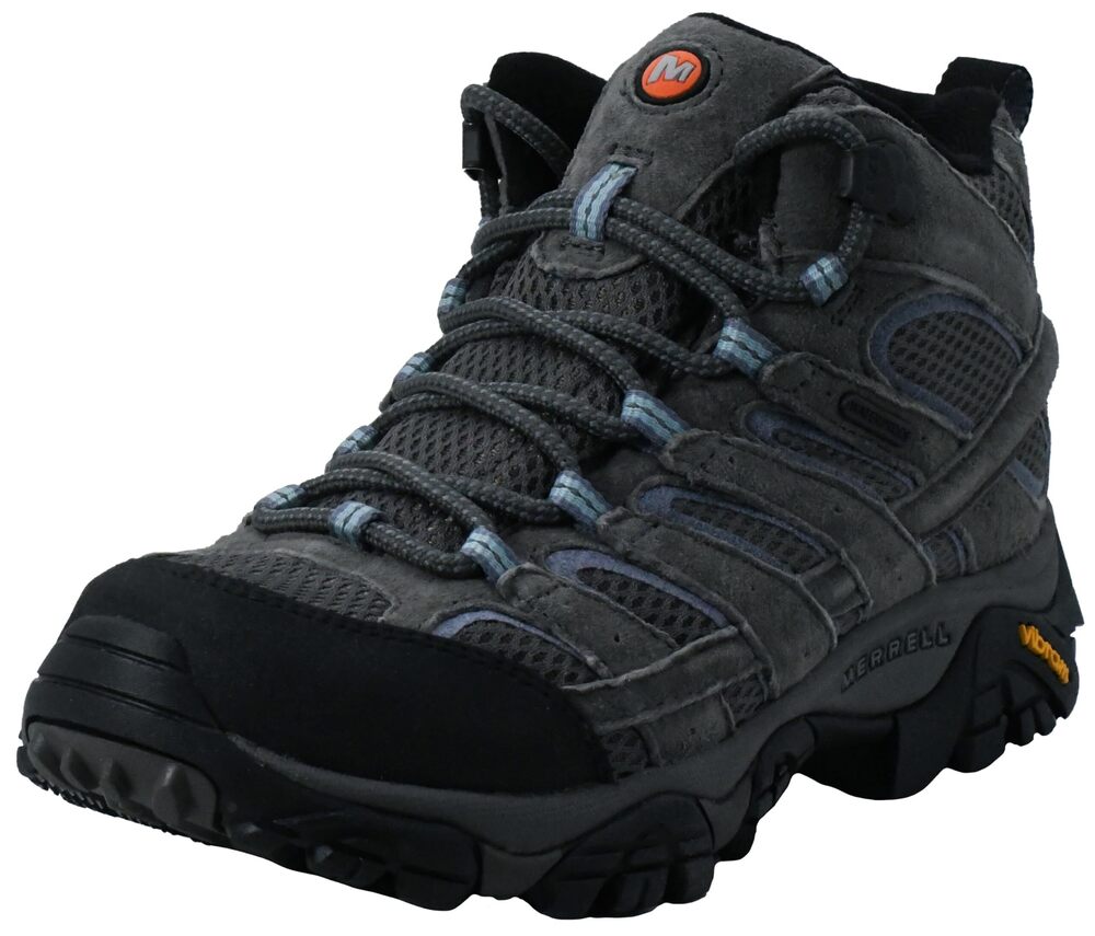 MERRELL WOMEN'S MOAB 2 MID WATERPROOF HIKING BOOT, GRANITE, 9 M US